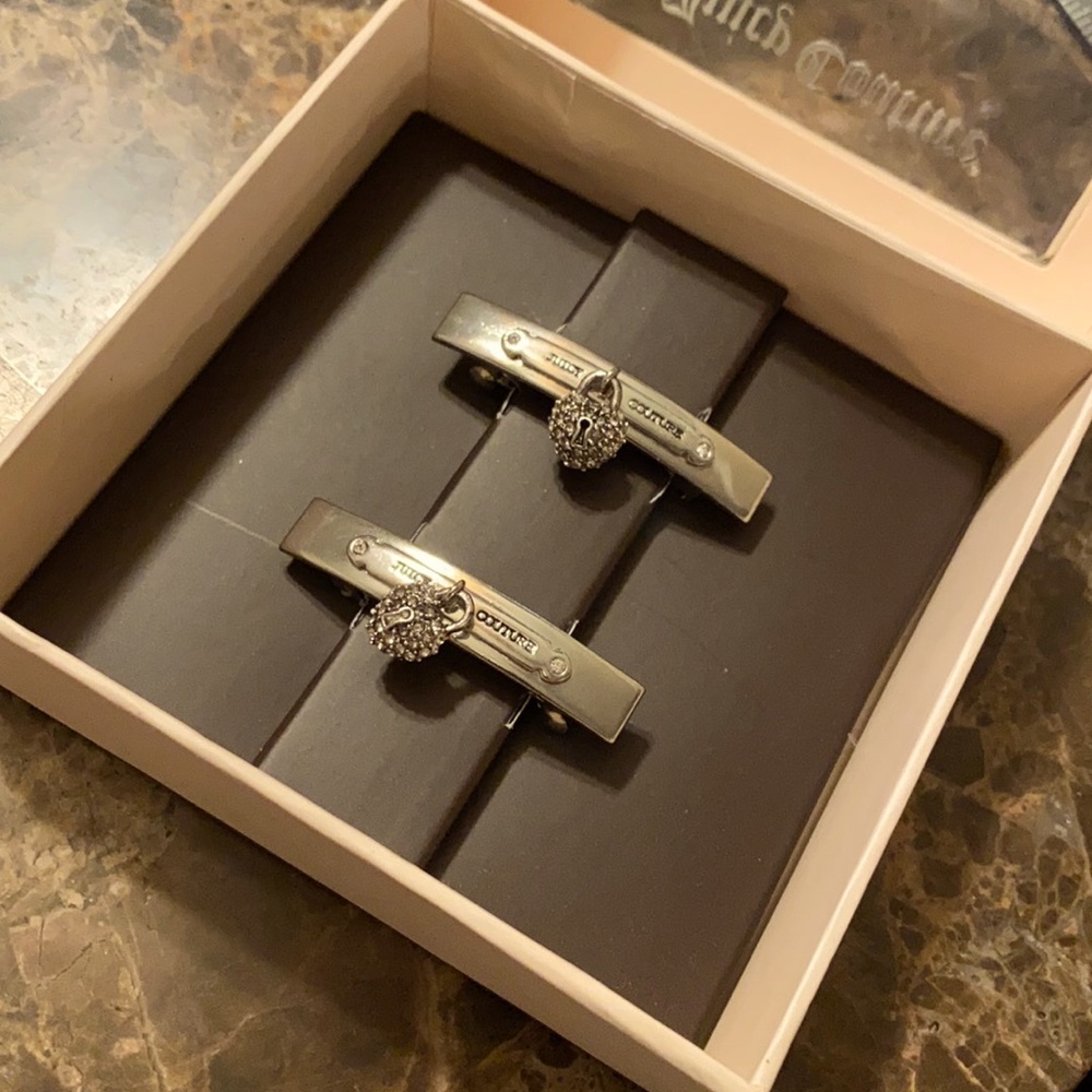Juicy Couture Silver Hair Clips
